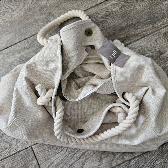 J. Jill Flax Sparkle Canvas Tote Bag - Picture 11 of 14